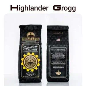 Grind Life Coffee - Signature Roast - Highlander Grogg, Medium Roast 100% Columbian, Fresh Roast Ground Coffee