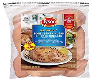 Tyson Boneless Skinless Chicken Breasts, 2 Pounds (Frozen)