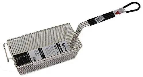 R&V WORKS Replacement Black Handle Basket for Cooking with Cajun Fryer