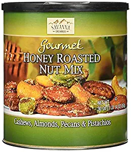 Savanna Orchards Gourmet Honey Roasted Nut Mix - Cashews, Almonds, Pecans and Pistachios Economy 4 Pack s#VrN(30 oz Each)