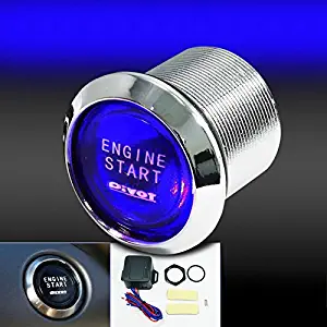 Bleiou 12V Car Engine Start Push Button Switch Ignition Starter Kit Blue LED Universal