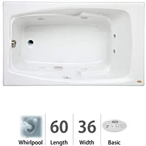 Jacuzzi CET6036WRL2HXW Cetra 60" x 36" Whirlpool Bathtub, White