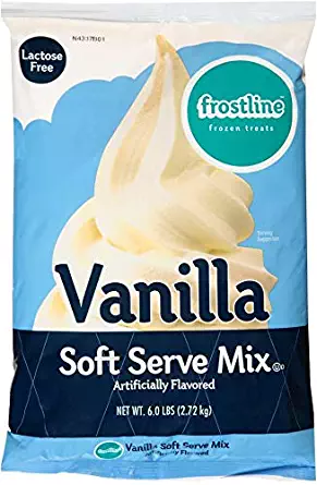 ICE CREAM MIX, SOFT SERVE VANILLA SHELF STABLE BAG, Package of 6