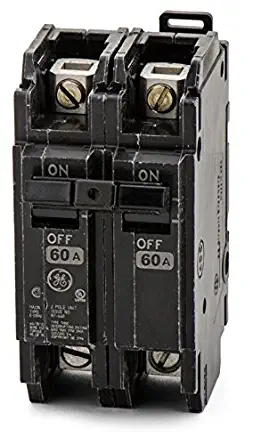 GE THQC2160WL 35 mm DIN Rail Mount Type THQC Miniature Circuit Breaker 2-Pole 60 Amp 120/240 Volt AC