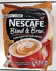 Nescafe Instant Coffee Blend & Brew Brown (with Brown Sugar) 30 sachet pack (30 mugs per pack)