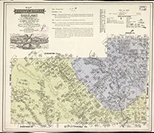 INFINITE PHOTOGRAPHS 1876 Map of Hamilton County, State of Texas : Showing The Extent of All Public surveys, Land Grants