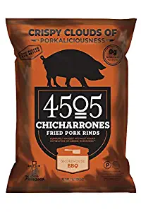 4505 Smokehouse BBQ Pork Rinds, Certified Keto, Humanely Raised, Family Size Bag, 7oz
