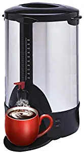 Dominion 50 Cup Coffee Urn and Hot Beverage Dispenser, DK50V2, Stainless Steel, Fast Brewing, Automatic Temperature Control, Power Indicator Light, Easy Prep & Easy Clean Up, One Step