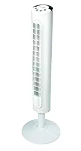 Honeywell HYF023W Comfort Control Tower Fan, Wide Area Cooling, White