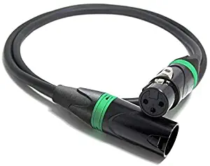 XLR Cable 3 Ft - Reliable, High Performance from Vitrius Cables - 3-pin Connectors, Male to Female