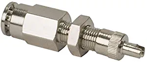 VIAIR 11490 DOT Inflation Valve (for 1/4" Air Line) (DOT Approved, PTC Style, Nickel Plated) (Pack of 2)