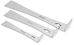 Titan Tools 17007 3-Piece Stainless Steel Pry Bar Scraper Set