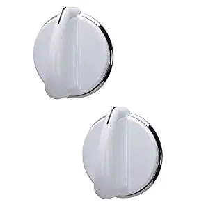 Lifetime Appliance 2 x WE01X20378 Control Knob for General Electric Dryer (White)