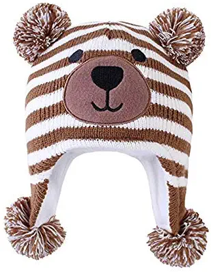 Toddler Infant Winter Hat with Earflap Knit Warm Beanie Fleece Lined Hat for Baby Boys Girls…
