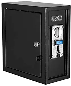 Happybuy Coin operated Timer Control Power Supply Box Coin Acceptor Programmable Control Coin Acceptor Multi Coin Selector for Vending Machine Electronicial Device 110V (black)