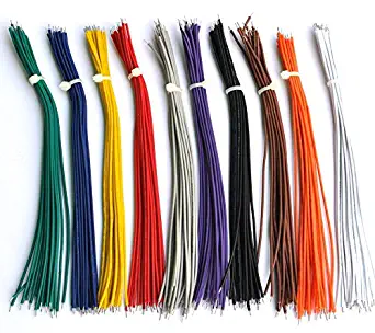 Electronics-Salon 10 Colors UL-1007 26AWG Wires Kit, 200PCS, 150mm(6").