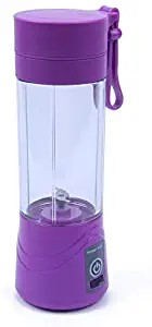 380ml USB Rechargeable Blender Mixer Portable Mini Juicer Juice Machine Smoothie Maker Household Small Juice Extractor New Drop (Color : 2 blades Purple)