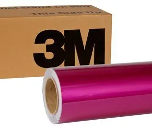 VViViD 3M Gloss Fierce Fuchsia Vinyl Film Wrap 12 Inches x 5 Feet Roll DIY Easy to Install Self-Adhesive 1080 Series