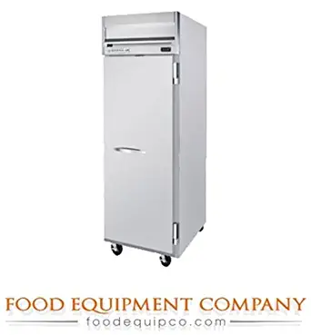 Beverage-Air HFP1W-1S Horizon Series One Wide Section Solid Door Reach-In Freezer 34 cu.ft. Capacity Stainless Steel Front and Sides Aluminum