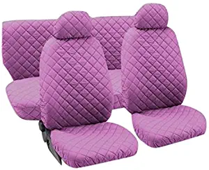 Lupex Shop Trap_Ro Car Seat Covers Universal Cotton Quilted Rose