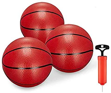 BESTTY Toddler/Kids Replacement Mini Toy Basketball Rubber Basketball for Kids,Teenager6.29 Basketballs (3PCS with Pump)