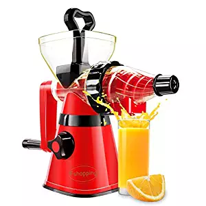 Fshopping hand crank fruit juicer with powerful suction base for pear apples oranges grapes watermelons celeries etc.