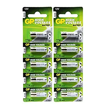 GP High Voltage Battery 27A MN27 A27 PK5 12V [10 Pack]