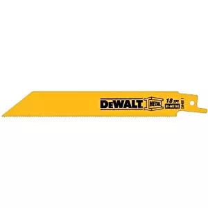 DeWALT DW4811B 6" 18tpi Straight Back Bi-Metal Reciprocating Saw Blade (25 Pack)