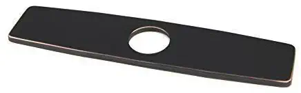 Wovier Oil Rubbed Bronze 3-to-1 Rectangle Shaped Polished,Suitable For 8 Inch Sink(total length 10.2 Inch), Hole Cover Deck Faucet Plate Escutcheon,Black