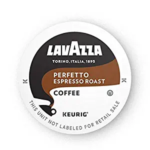 Lavazza Perfetto Single-Serve Coffee K-Cups for Keurig Brewer, Dark and Velvety Espresso Roast, 16-Count Box Net WT 5.5 Oz