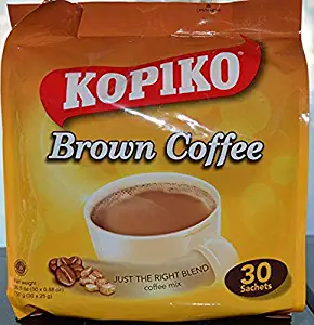 Kopiko Instant 3 In 1 Brown Coffee - 30 Packets/Bag (26.5 Oz)