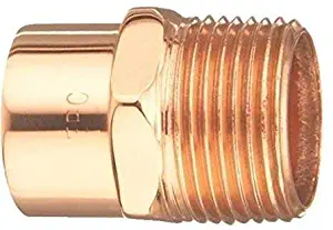 Copper Plumbing Pipe Fitting Elkhart 1" C x Male Adapter - 10 Pack, Made in USA