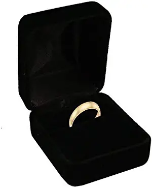 Geff House Velvet Ring Box (Black)