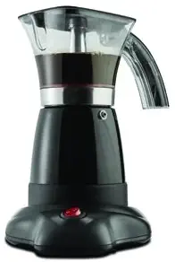 Brentwood TS-118BK Electric Moka Pot Espresso Machine, 6-Cup, Black
