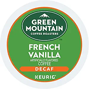 Green Mountain Coffee French Vanilla, Single Serve Coffee K-Cup Pods for Keurig Brewers, Decaf Light Roast , 96 Count