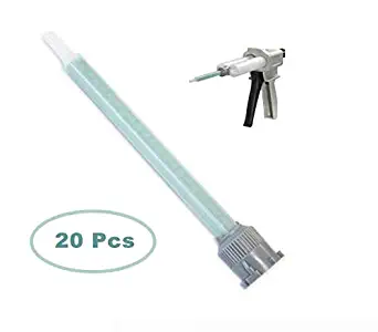 20 Pieces Epoxy Adhesive Mixing Nozzle Tip Resin Mixer Adhesive Gun Applicatior for 50ml/1.7oz(1:1Ratio)