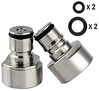 Stainless Steel keg Coupler Ball Lock Posts Adapter,Sankey keg to Ball Lock Quick Disconnect post,Fits to D Type Keg Coupler FPT 5/8 Thread Stainless Steel Gas & Liquid Post for Homebew