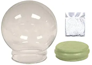 National Artcraft Clear Glass Water Globe with Rubber Seal and Snow Flakes, 4" Diameter (Pkg/1)