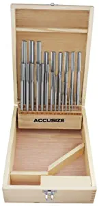 Accusize Industrial Tools 25 Pc 1.0 mm - 13.0 mm by 0.5 mm H.S.S. Chucking Reamer Set in Fitted Case, 5500-Sb00