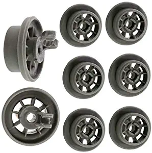 165314 (8-Pack) Lower Dishrack Wheel for Bosch Dishwashers by PartsBroz - Replaces Part Numbers 00165314, AP2802428, 420198, 423232, AH3439123, EA3439123, PS3439123 & PS8697067