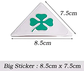 SQKJ JXCHT Four Leaf Clover Sticker Aluminum Badge Emblem Car Stickers (Color Name : 2)