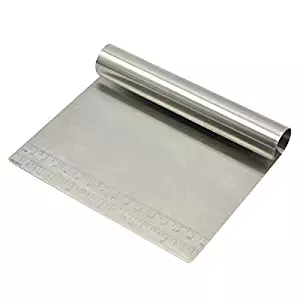 Bench Scraper Chopper Stainless Steel Kitchen Food Scraper Icing Smoother Blade with Measuring Scale for Dough, Cake, Pizza by PROKITCHEN