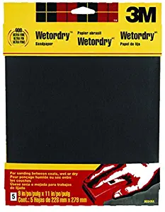 3M Wetordry Sandpaper, 9-Inch by 11-Inch, Assorted Grit, 5-Sheet