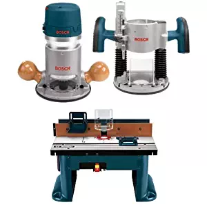 Bosch Router Power Tools 1617EVSPK - 12 Amp 2-1/4-Horsepower Plunge and Fixed Base Variable Speed Router with Benchtop Router Table