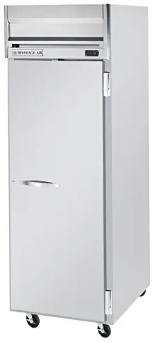 Beverage-Air HF1-1S 26" Horizon Series One Section Solid Door Reach-In Freezer 24 cu.ft. capacity Stainless Steel Front Gray Painted Sides Aluminum