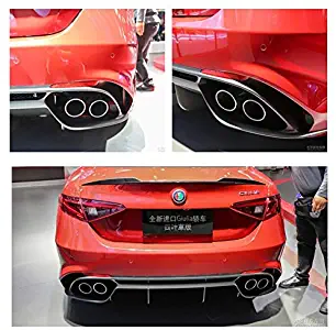 Charp Stainless Steel Double Dual Exhaust Tail Pipe Muffler Tip for Alfa Romeo Giulia (refit 200HP/280HP to Quadrifoglio)