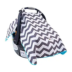 Carseat Canopy Cover, Doubles as a Convenient Breastfeeding or Shopping Cart Cover, Car Seat Canopy Accessories are a Perfect Baby Shower Gift for Baby Girls and Boys