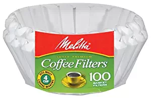 Melitta Junior Basket Coffee Filters White 100 Count