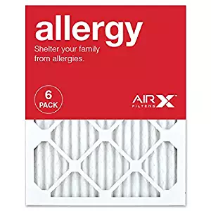 AIRx ALLERGY 16x20x1 MERV 11 Pleated Air Filter - Made in the USA - Box of 6