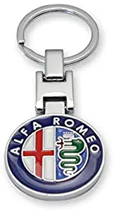 3D Metal Key chain Ring for ALFA ROMEO Keychain Key ring Mito 147 156 159 166 Giulietta Spider GT Car Logo emblem Badge